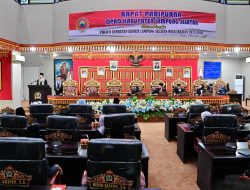 Radityo Egi Pratama Sampaikan Pidato Perdananya Sebagai Bupati Lamsel Dalam Rapat Paripurna yang Di Gelar DPRD