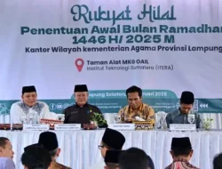 Kemenag Provinsi Lampung Gelarf Pengamatan Hilal Ramadhan 1446 H Bersama Observatotium Astronomi Itera,Hasilnya Hilal Tidak Tampak Karena Cuaca Berawan