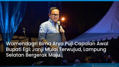 Wamendagri Bima Arya Apresiasi Capaian Awal Pemerintahan Pemkab Lamsel