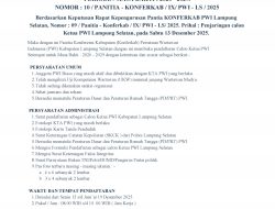 Ini Dia Persyaratan Untuk Jadi Ketua PWI Lamsel