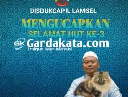 UCAPAN HUT GARDAKATA.COM DARI DINAS DUKCAPIL LAMSEL