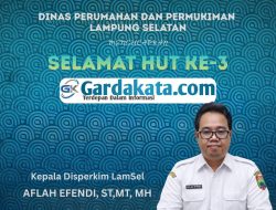 UCAPAN HUT GARDAKATA.COM DARI KEPALA DINAS PERKIM LAMSEL